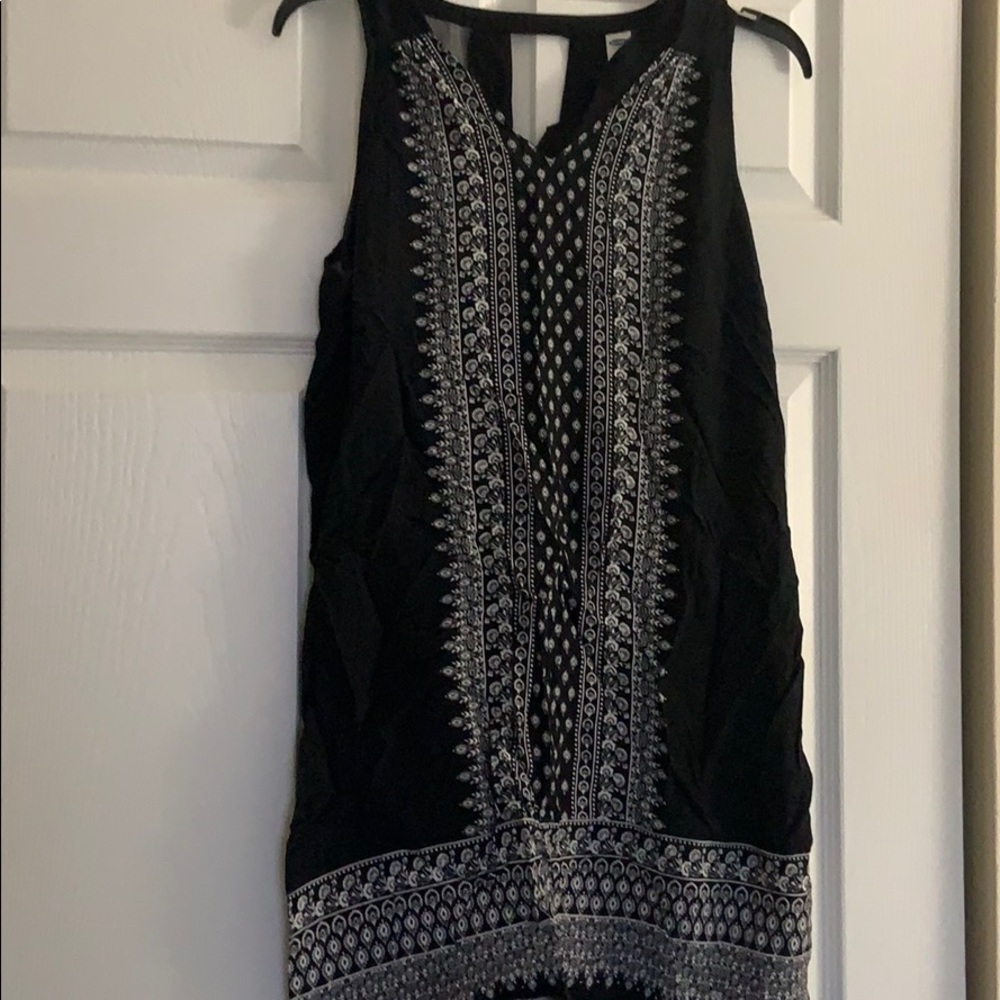 Black and white straight dress